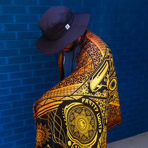 Sciarpa in Pashmina personalizzata Premium disegna il tuo unico scialle tradizionale con foglia di Argyle e motivi a punti - Product Image 3