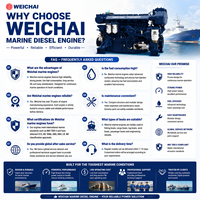 Original SCDC Weichai WP12 Serie Bootsmotor 330kW 450PS 2100U/min Schiffsdieselmotor WP12C450-21 für Fischerboote mit CCS