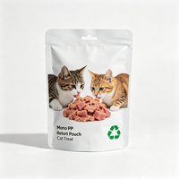 Sachet d'emballage alimentaire personnalisé en PP monofilament imprimé pour aliments pour animaux de compagnie, pochette rétractable recyclable sans aluminium pour poulet tendre prêt à consommer