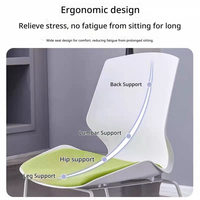 Chaise de bureau ergonomique à dossier haut empilable, plusieurs couleurs, chaise de salle de réunion