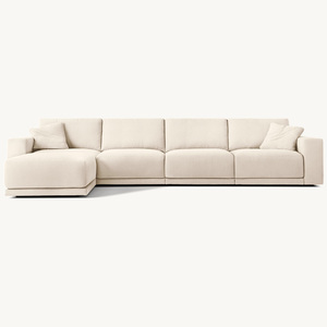 Rhoohill personalizzato di lusso stile moderno soggiorno bianco lino RH divano modulare L-sezionale divano Ottoman mobili soggiorno - Product Image 3