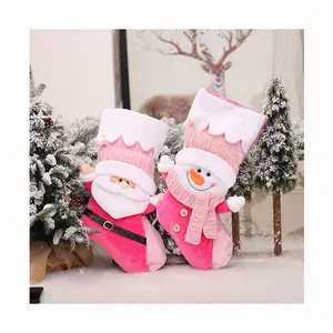 粉色厨房针尖圣诞长袜圣诞装饰