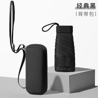 Mini parapluie plat portable moins cher ouvert manuel en gros parapluie de poche compact 5 plis pour femmes