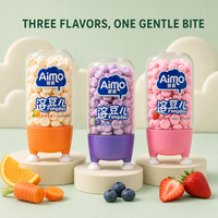 Aimo Fruity Baby Jelly Bean Protein Probiotics Healthy Snack Sweet Taste Semi-Soft Texture Drop Biscuits Box 16g 12 Months Shelf
