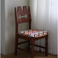 Chaise de salle à manger vintage en tissu frêne, chaise nordique en bois massif pour usage domestique, chaise de bureau rétro avec dossier design