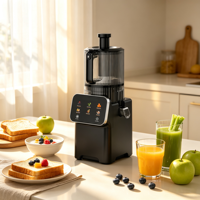 Extracteur de jus à froid à écran tactile, grande goulotte d'alimentation, presse-agrumes à mastication avec affichage numérique pour fruits et légumes