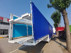 Semi-<span class=keywords><strong>remorque</strong></span> en acier à caisse basse avec caractéristiques de <span class=keywords><strong>voiture</strong></span> ouverte et basculante <span class=keywords><strong>Porte</strong></span> de <span class=keywords><strong>voiture</strong></span> <span class=keywords><strong>fermée</strong></span> pour une meilleure sécurité - Product Image 6