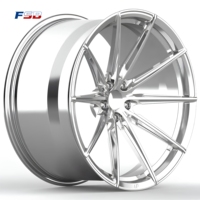 Jantes forgées personnalisées concaves chromées brossées, légères, de course, pour BMW M3 M4 F90 Mustang GTR AMG Corvette Supra VS5RS