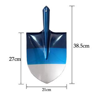 Bêche de jardin industrielle portable en acier au carbone à lame <span class=keywords><strong>ronde</strong></span> avec manche ergonomique pour le jardinage, le camping et l'utilisation sur la neige - Product Image 3