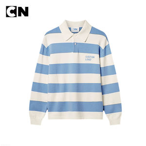 Suéter Transpirable Antiarrugas con Certificación GRS, Fabricante de Suéteres, Logotipo Bordado Personalizado, Lana Merino y Algodón, Corte Regular a Rayas - Product Image 2