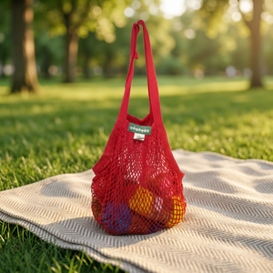 Bolsa de Compras de Malla de Algodón Transpirable, Ligera y Reutilizable para Frutas y Verduras, Venta al Por Mayor - Product Image 1