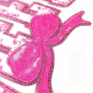 Big Wifey fer sur lettres patchs réparation décorative Chenille brodé Patch personnalisé coudre pour vêtements chemises <span class=keywords><strong>Tiktok</strong></span> vente - Product Image 2
