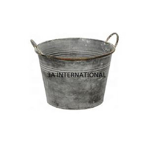 Nouveauté : Jardinière en forme de fleur arrondie pour la décoration de jardin, jardinière galvanisée pour usage intérieur et extérieur, vente chaude - Product Image 1