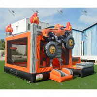 Château gonflable commercial avec double toboggan, en stock, pour location extérieure, Nouveauté 2026