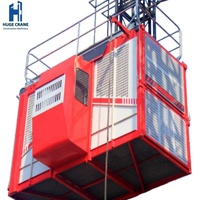 Monte-charge électrique de construction HUGECRANE de haute qualité SC200/200 à double cabine, certifié CE, portée maximale 250m