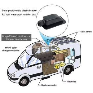 Boîtier de jonction étanche en plastique ABS UVRV pour panneaux solaires photovoltaïques résistant aux UV, pour toit de camping-car, usage extérieur - Product Image 2