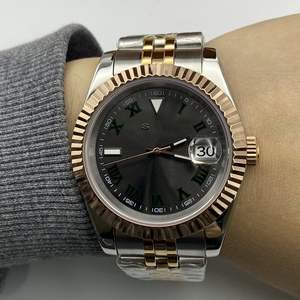 Men's Modified Roman Dial Automatic <b>Mechanical</b> <b>Watch</b> with Sapphire Crystal Glass and Waterproof Wristwatch Japan NH35 Movement - Product Image 5