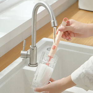 DD054 Replaceable Rotating <strong>Brush</strong> Baby Water <strong>Bottle</strong> Cup Washing Sponge <strong>Brush</strong> Long Handle <strong>Bottle</strong> Sponge Cleaning <strong>Brush</strong> - Product Image 5