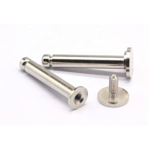 Suministro del fabricante: Nuevo diseño de piezas de torneado de hierro niquelado, tornillos macho-hembra de doble bloqueo con MOQ bajo para fijación de remaches - Product Image 3