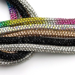 Cordon de 6 mm en strass et perles de <span class=keywords><strong>millet</strong></span>, pour téléphone portable ou accessoires de bijoux DIY, vente en gros - Product Image 3