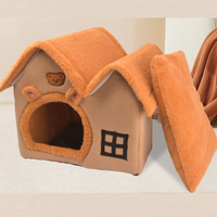 Maison pour chat d'hiver moderne, écologique et de haute qualité, lit pour animaux de compagnie en peluche, niche pour petit chien avec tapis amovible et lavable