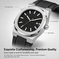 Montre à quartz ultra-fine pour homme avec logo personnalisé vintage 2024, de haute qualité, classique, luxe, cadran en verre, bracelet en silicone