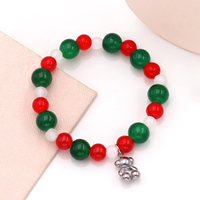 Bracelet en acier inoxydable de haute qualité avec breloque ours audacieux, bijou perlé pour femme, style Tusi espagnol
