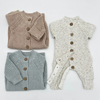 Combinaison en tricot pour bébé, printemps et automne 2026, nouveau-né, unisexe, respectueuse de l'environnement, mode, pull, combinaison