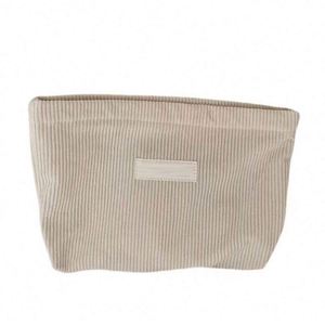 Eco Friendly New Custom Logo Travel Portable Corduroy Toiletry Makeup <b>Pouch</b> Zipper Cosmetic Storage Bag <b>Make</b> <b>up</b> Bags - Product Image 1