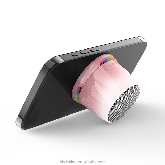 Phone Stand Portable Wireless bluetooth Speaker with Lights and Lanyard  Mini Small Metal Speakers bluetooth for  Home Outdoor