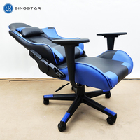 Fauteuil de Gaming Ergonomique Inclinable pour Esports avec Support Lombaire, Pivotant à 360 Degrés, Réglable en Hauteur, en Similicuir – Vente en Gros