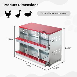Hot Bán Durable Kim Loại Trứng Đẻ Hộp Dễ Dàng Để Làm Sạch Mạ Kẽm Gà Vịt & Ngỗng Làm Tổ Hộp Điều Kiện Mới - Product Image 4