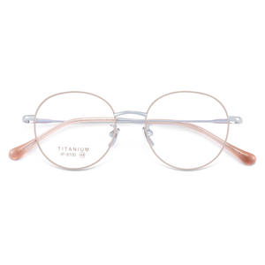 Monturas de Gafas Redondas de Titanio Muinatit 6100, Montura Completa Ligera, Lentes de Resina Unisex, Origen Danyang - Product Image 2