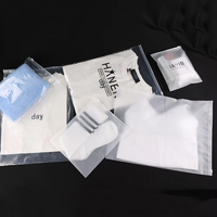 D1009B Sac en plastique givré refermable personnalisé poly-sacs avec impression de logo emballage de t-shirt en plastique de vêtements sac à fermeture éclair en plastique