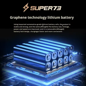 สกู๊ตเตอร์ไฟฟ้าเรโทรสำหรับ <span class=keywords><strong>Super73</strong></span> RX1รถออฟโรดสำหรับผู้ใหญ่ที่มีความเร็วแปรผันและแบตเตอรี่ลิเธียม48โวลต์ - Product Image 5