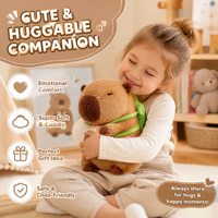 Peluche Capybara Personnalisée avec Accessoires Créatifs en Forme de Burger pour Machines à Pinces et Boutiques de Cadeaux – Commande en Gros