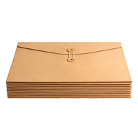 Enveloppe en papier kraft blanc A4 personnalisée, imprimée, pour bureau, gaufrage, sac d'archives de documents avec boucle