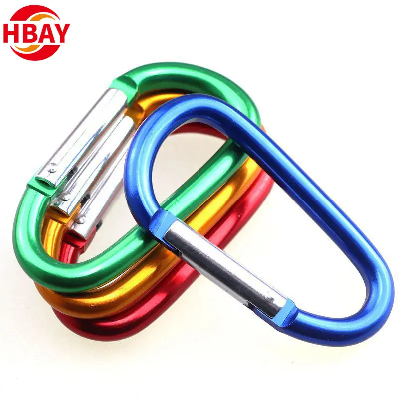 Factory wholesale high quality 4.0mm thickness 4cm d shape mini carabiner clip snap hook