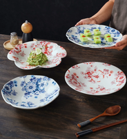 Assiette de table occidentale en porcelaine blanche de luxe avec bordure à points en relief, vaisselle fine pour restaurant et hôtel