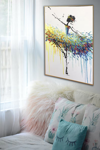 Dipinto Moderno Astratto di Ballerina Oversize, Olio su Tela Fatto a Mano con Cornice - Product Image 5