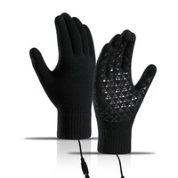 Gants chauffants USB Conception d'écran tactile étanche, gants chauds d'hiver pour le snowboard et le cyclisme, accessoires de vélo pour hommes