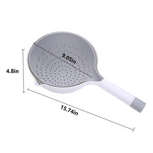 Panier de drainage double couche en plastique pour légumes et fruits, bac de lavage créatif et moderne pour la maison - Product Image 2