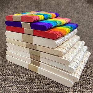 Bán buôn New phong cách dùng một lần bằng gỗ <span class=keywords><strong>Ice</strong></span> <span class=keywords><strong>Cream</strong></span> Sticks tùy chỉnh bao bì 50 cái bằng gỗ Popsicle Sticks - Product Image 3