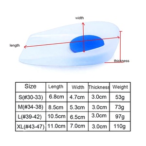 Coussin de talon en Gel de Silicone médical Super doux, coussin calcanéal, <span class=keywords><strong>éperon</strong></span>, ACHILLES, Absorption des chocs, semelle intérieure, HA00458 - Product Image 3