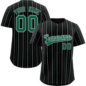 Camiseta de béisbol personalizada con rayas, unisex, transpirable, con botones, nombre personalizado, número, nombre del equipo 00 - Product Image 1