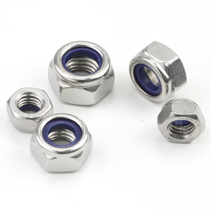 Écrous autobloquants en nylon épaissi en acier au carbone/acier inoxydable 304/201/316 avec insert en nylon M3 M4 M5 M6 M12 M14 M16 M18 - Product Image 1