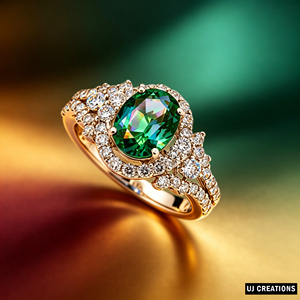 Bague de fiançailles vintage en or 18 carats pour femme avec saphir ovale et diamants pavés, plaquée rhodium - Product Image 4