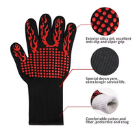 Gants de four antidérapants résistants à la chaleur pour accessoires de barbecue pour fumoir foyer barbecue et cuisson fumoir cuisine