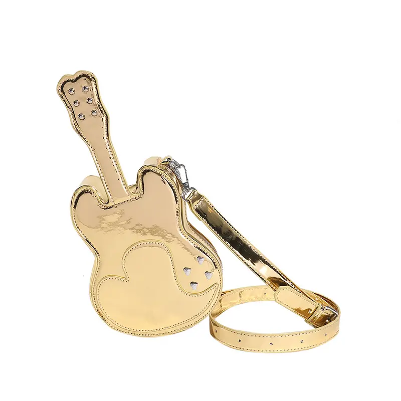 थोक फैशन सस्ते कैज़ुअल पेटेंट चमड़े चमकदार गिटार शैली क्रॉसबॉडी बैग
