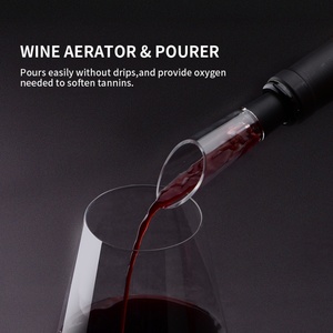 KLT Modern Design Electric Wine Opener Set 4 In 1 Rechargeable USB C Wine Opener With Pourer Stopper And <b>Cork</b> Cutter - Product Image 3